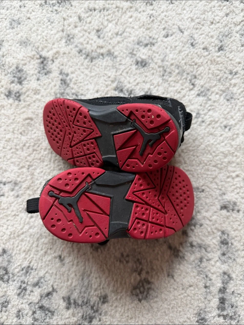 Jordan Kids size 7C shoes. Shows signs of wear.